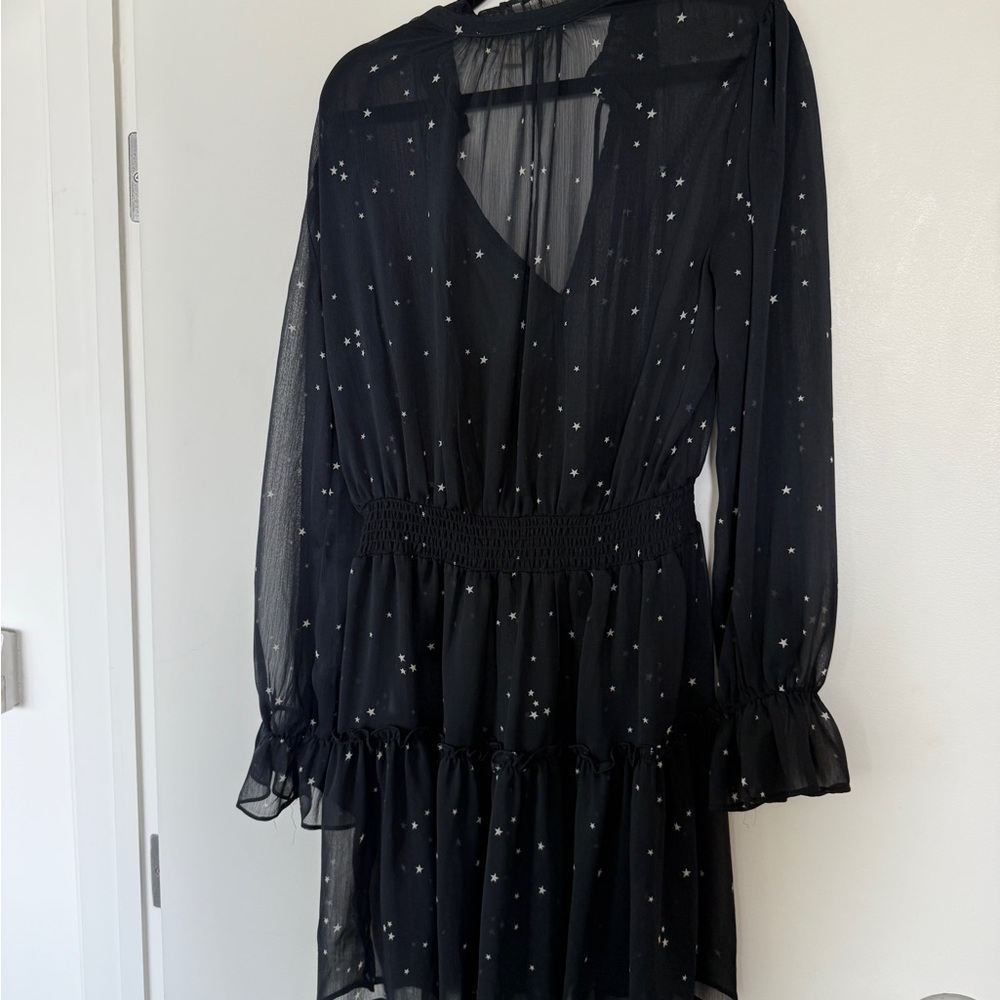 Lovestitch Black Ruffled Plunge Sundress